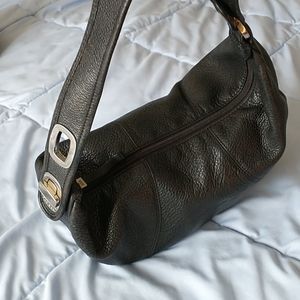 Black leather purse